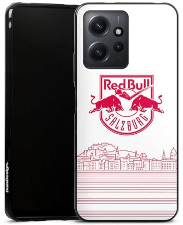 DeinDesign Silikon Hülle kompatibel mit Xiaomi Redmi Note 12 4G Case schwarz Handyhülle Eishockey Skyline EC Red Bull Salzburg