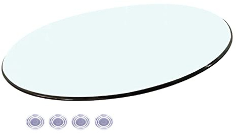 Moderna mesa de comedor redonda de vidrio templado de 27 pulgadas, transparente y elegante, duradera para uso en interiores y exteriores, mejora tu espacio con un diseño elegante y elegante, perfecto