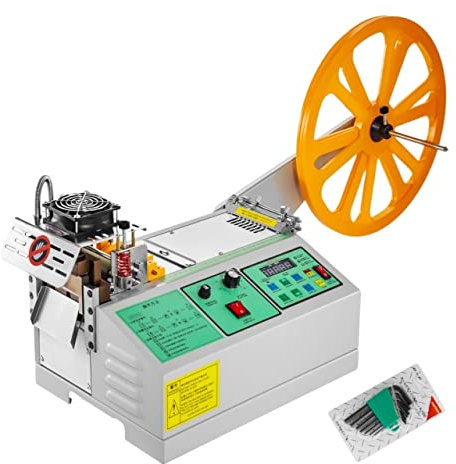 EDEDE Bobinoir électrique, Machine de découpe Automatique de Bande de Tissu d'ordinateur Couteau Chaud et Froid Autocollant Magique Tube Fermeture éclair thermorétractable Outil de Coupe élastique