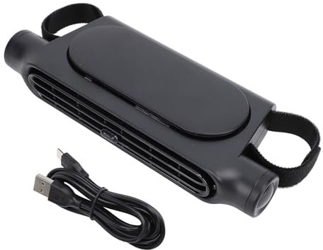 Kuuleyn Ventilateur de refroidissement du siège d'auto, ventilateur de voiture USB, angle sans la planes 3 vitesses ventilateur de tête de tête silencieux réglable pour voyages (Noir)