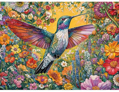 HUADADA Jigsaw Puzzles for Adults 1000, Family Puzzle, 1000 Piece Jigsaw Puzzles for Adults,Puzzle Gifts,Flowers and Birds