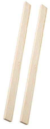 2 guide per mattarello portatili in legno, per misurare la pasta, lunghezza 40 cm, 5 mm, colore legno