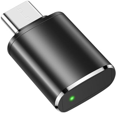 UncleS Agitación Inalámbrica De Ratón USB C Ratón Evita Sueño para Trabajo Juego Tiny Inetectable Shell Aluminio USB Tipo C AntisLeep Adaptador