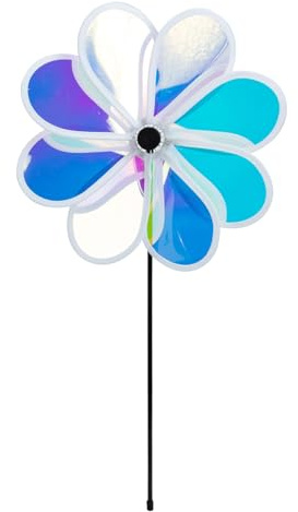 BCOATH Moulin à Vent Réfléchissant pour Jardin Dispositif Anti-Oiseaux Léger et Décoration Extérieure Colorée pour Ferme Verger et Pelouse