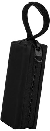 DEVNWIGMO Portachiavi con porta-burro per bottiglia d'acqua, porta-rossetto, borsa portatile multifunzionale, porta-accessori, custodia per lucidalabbra, Nero