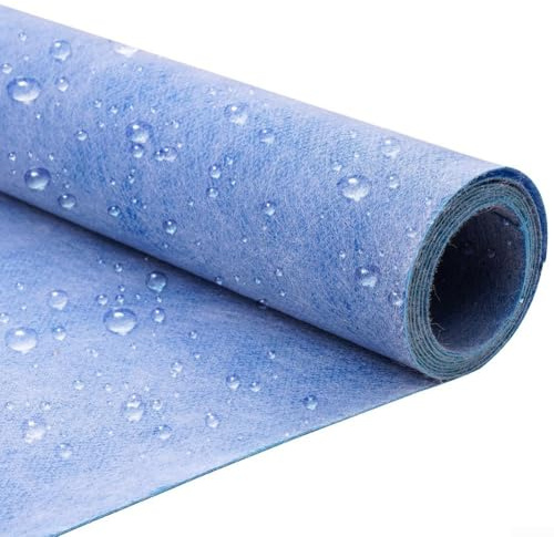 Polyethylene Waterproof Sheet 0.98ft x 32.8ft for Wet Areas(Blue30cm*10m)