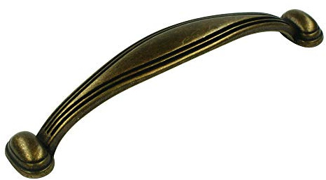 Möbelgriff Schwarzenbeck, Modern, Design, Zinkdruckguß - Altmessingfarbig brüniert getrommelt