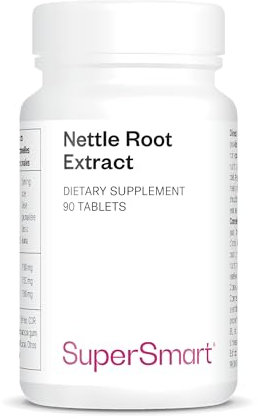 Nettle Root Extract - Estratto naturale di radice di ortica - Aiuta ad alleviare i sintomi dell'ipertrofia prostatica benigna (risvegli notturni, bisogno urgente di urinare, ecc.) - Supersmart