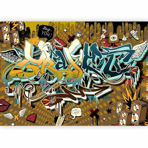 Fotomurale murando Carta da parati 250x175 cm TNT Murale alla moda Decorazione da Muro XXL Poster Gigante Design Carta per pareti Graffiti m-A-0160-a-c