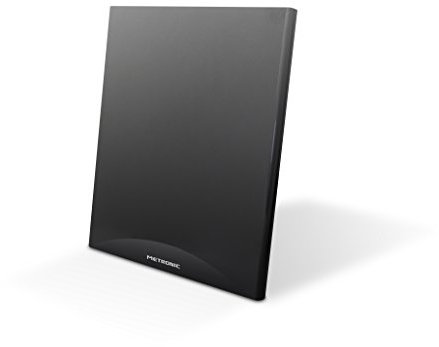 Metronic 416975 - Antena de Interior TV TDT-TDT T2, HD, amplificada, Ganancia 55dB, Extra Plana, 4K, Compatible 4G