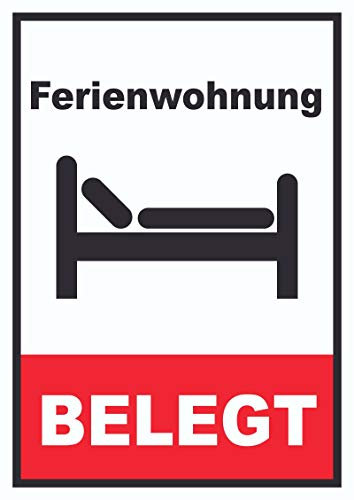 HB-Druck Ferienwohnung belegt Hochkant Schild A4 (210x297mm)