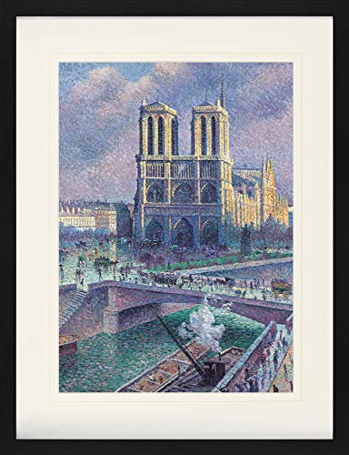 1art1 Paris Poster Notre-Dame De Paris, 1900 Gerahmtes Bild Mit Edlem Passepartout | Wand-Bilder | Im Bilderrahmen 80x60 cm