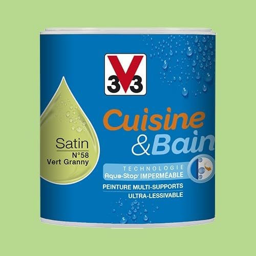 V33 Peinture Cuisine & Bain Vert granny n°58-0,5 L