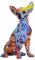 Estatua de Perro Bulldog Chihuahua de Color Creativo Simple, Adornos para el salón, Entrada para el hogar, gabinete de Vino, Decoraciones de Oficina, artesanías de Resina