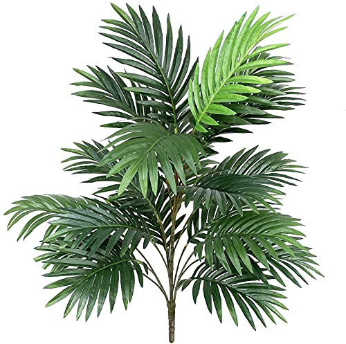 Piante artificiali di palma, alte 76,2 cm, resistenti ai raggi UV, pianta tropicale Areca, piante finte foglie di Monstera, composizione floreale, foglie safari, foglie da spiaggia, congedo per feste,