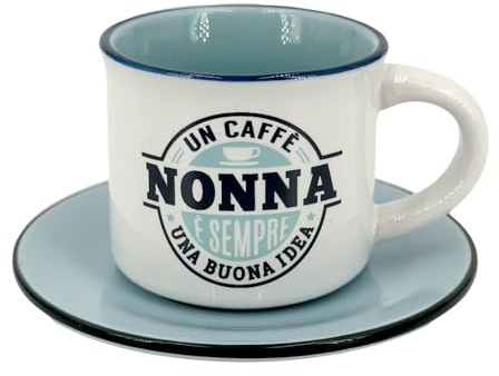TAZZINA DA CAFFE' PERSONALIZZATA CON PIATTINO - NONNA