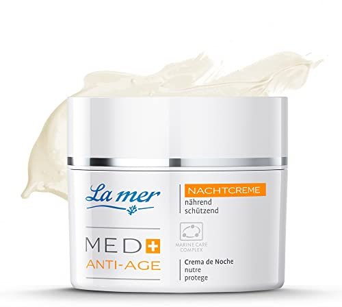 La mer MED+ Anti-Age Nachtcreme - Vitalisierende Gesichtspflege - Schützt vor UV-bedingter Hautalterung - Für empfindliche und trockene Haut - 50 ml