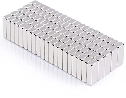MIN CI 100 Stück Neodym Magnet Extra Stark, 10x4x2mm Mini Magnete Kleine Starker Magnete Rechteckige Magneten für Magnettafel Kühlschrank Whiteboard Magnet Flach