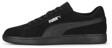 PUMA Mens Smash 3.0 Sneaker, Puma Black Puma Black Puma Silver, 8.5 UK