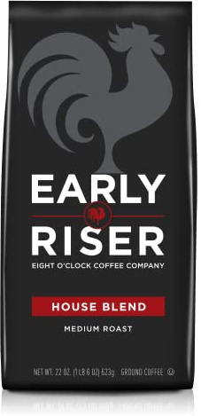 Café molido Early Riser House Blend, 1.3 libras (paquete de 1)