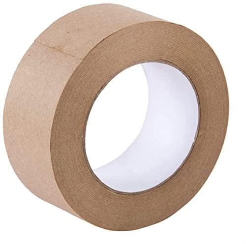 SunaOmni - Ruban adhésif en papier kraft gommé activé par l'eau, ruban de masquage, peinture, brun premium, ruban pour cadre - 48 mm de largeur x 50 m de longueur - papier extensible, sécurisé contre