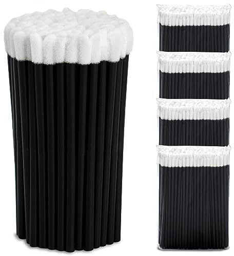 400Pcs Disposable Lip Applicators with Velvety Flocked Tip, Disposable Lipstick Brushes, Lip Wands for Lip Gloss Liquid Lipstick Application - Portable Makeup Applicators for Travel, Beginners to Pros