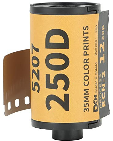35mm Colour Photo Film - Vintage High Contrast Negative Film for 135 Camera Beginners - 200-250 Degree Light Sensitivity (12