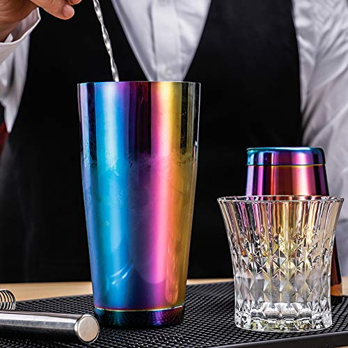 Coctelera Coctelera Colorida y Elegante, Coctelera Boston de Acero Inoxidable 304, Coctelera Boston, Herramienta de Agitación para Mezclar, Accesorios para Bar, Tienda de té con
