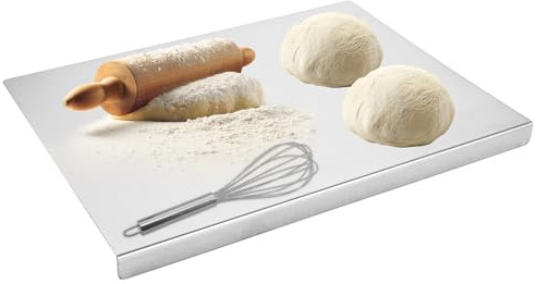 YAYODS 304 Stainless Steel Cutting Chopping Board, Heavy Duty Metal Chopping Board for Meat Cheese Vegetable Fruit, Kitchens Chopping Boards for Pastry Board(30 x 40 cm)