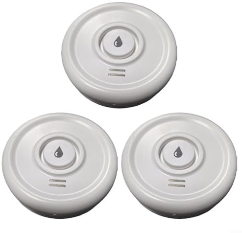 Emiif Wi-Fi Wi-Fi Water Leak Detector, for Tuya App Remote Control Smart Water Sensor Alarm 90-110 dB Lound Sound Alarm for Kitchen Bathroom Basement(3PCS)