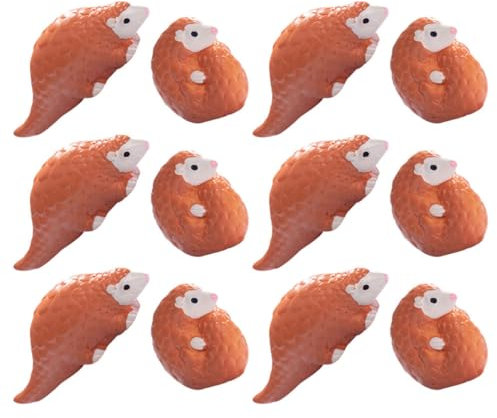 CIYODO 12 Kleine Tierfiguren Aus Kunstharz Miniatur-Pangolin-Figuren Für Dschungeltier-spielsets Wildtier-Diorama-Figuren