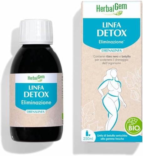 HERBALGE_M - Drenalinfa - A Base di Linfa di Betulla Fresca - Arricchito con Gemme di Betulla e Ribes Nero - 250 ml