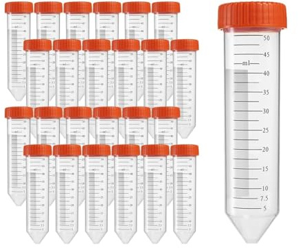 Sirxlevcy Tubes à Centrifuger Coniques 50 ML, 50 Pièces en Polypropylène Stérile de Qualité Supérieure, Bouchons à Vis Anti-Fuite