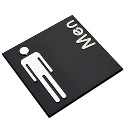 Panneau mural de porte de salle de bain/toilettes/WC, panneau de toilette, panneau de porte de salle de bain, autocollants muraux créatifs, signalisation d'indication de WC, plaques en acrylique, plaq
