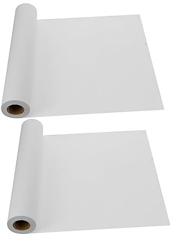 SEWACC 2rollen Malpapierrolle Weißes Zeichenpapier Geschenkpapier Plakatpapier Für Acryl-ölfarben Kreide Aquarell Und Diy-projekte