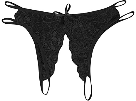 Generico Perizoma Aperto in Pizzo - Pizzo Seducente Vita Alta Perizoma Sexy Donna Curvy Traspirante Mutande Brasiliana Slip Traspirante T-Back String Tanga Hot Curvy Taglia Forti