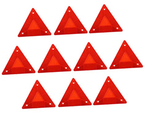 BESTOYARD Panneaux d'Avertissement Réflecteurs Triangulaires pour Véhicules Lot de 10 Imperméables et Résistants aux Intempéries Haute Visibilité pour Voitures et Camions