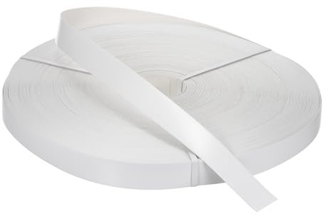 QUARKZMAN Cinta de borde blanco 500 pies x 1-3/4 pulgadas Cinta de chapa