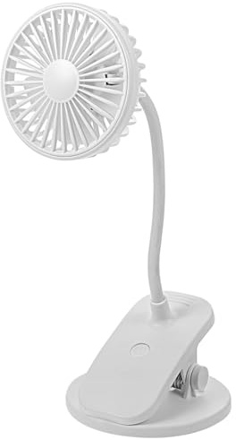 LABRIMP Ventilatore Portatile USB con Clip Mini Ventilatore Silenzioso Ricaricabile per e Esterni Design Leggero e Facile da Trasportare per Due per Passeggini e