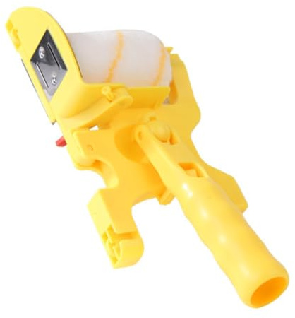 BAZEITFLOW Spazzola a Rullo Per Pittura Bordo, Strumento Per Dipingere Pareti Pennello Laterale Sostituibile, Pratica Spazzola a Giallo Per Rifinitura Domestica e Professionale