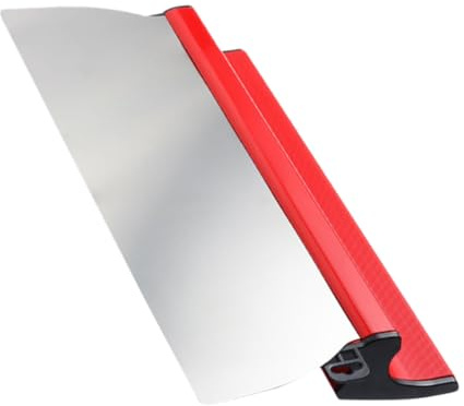 VILLFUL Espátula Alisadora para Paneles de Yeso 40 CM Roja Herramienta para Enlucir Paredes y Acabado de Yeso Raspador Portátil para Enlucido y Revestimiento de Paredes