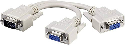 Goobay 1x SVGA/2x SVGA cable VGA VGA (D-Sub) 2 x VGA (D-Sub) Gris - Cables VGA (VGA (D-Sub), 2 x VGA (D-Sub), Gris, Macho/Hembra)