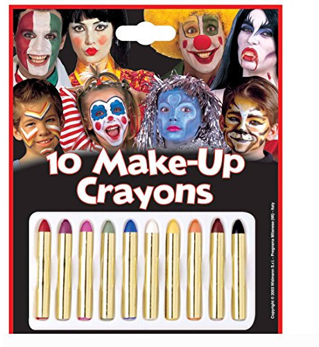 NET TOYS Make Up Set mit 10 Schmink Stifte Schminkstifte Karneval Kinder Schminke Faschminke Karnevalsschminke Faschingsschminke