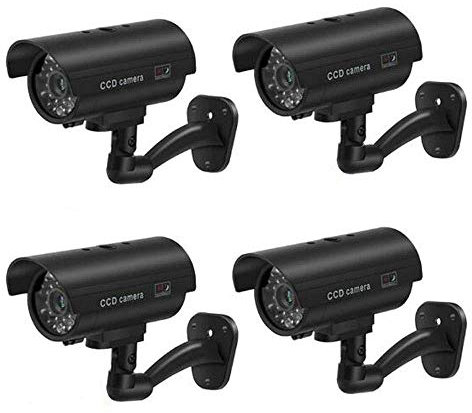 BW Dummy CCTV Camera 4xQuality Dummy Fake Outdoor Indoor CCTV Security Camera Blinking W/led Nightcam (4PCS)