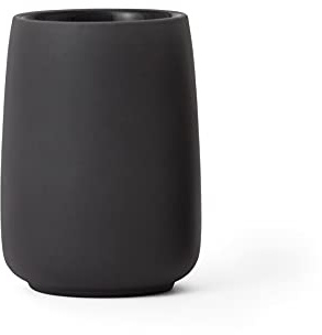 Viva Scandinavia Lot de 2 tasses à thé en porcelaine large, facilement empilables, 150 ml, noir mat