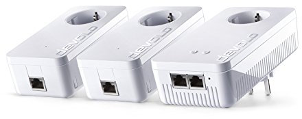 devolo Multimedia Power Kit (dLAN 1200+ WiFi Adapter, 2x Powerline Adapter, 4x Gigabit, ideal für Online Gaming und HD-Streaming, Wlan im ganzen Haus), weiß