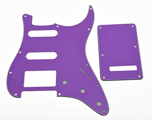 KAISH 11 Loch Strat Style HSS Schlagbrett ST Rückplatte Tremolo Trem Abdeckung für USA/Mexiko Stratocaster/Strat Lila 3-lagig