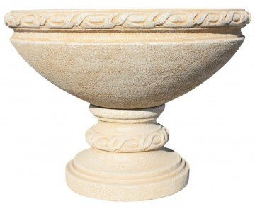 AnaParra Pot de fleurs Coupe Modèle Coupes en béton-Pierre 70 x 56 cm Naturel Ocre