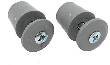 DIWARO.® Rolladenstopper Set | 20 mm | Farbe grau | mit Verschlusskappe und Schraube | Material Kunststoff | für Endleiste, Endschiene