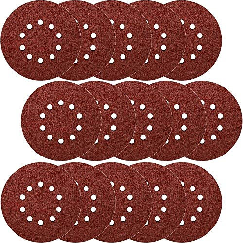 40x Klettscheiben Ø 225mm 10 Loch Körnung 80 Klett Schleifscheiben Klettschleifscheiben Trockenbauschleifer Langhalsschleifer Schleifgiraffe